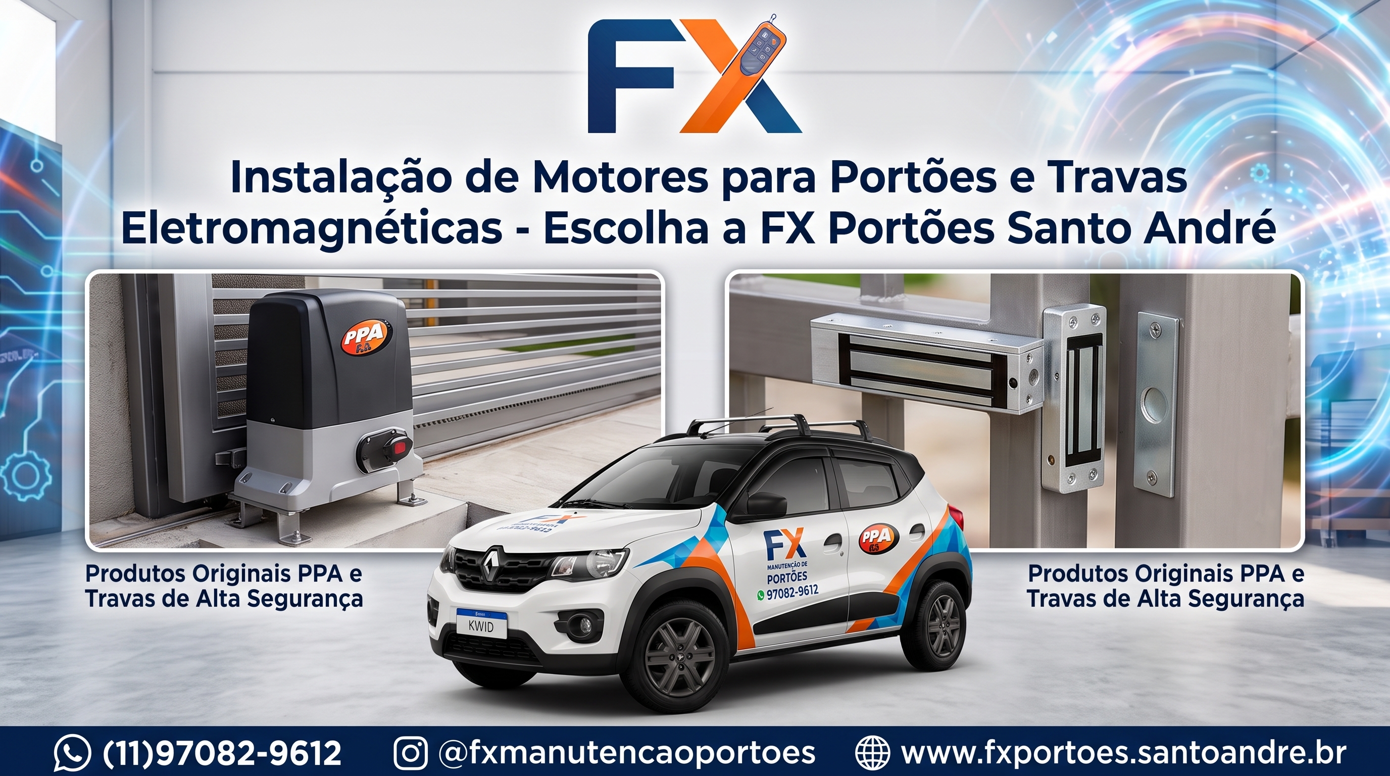 Por que investir na Instalação de Motores e Travas Eletromagnéticas com a FX Portões em Santo André?