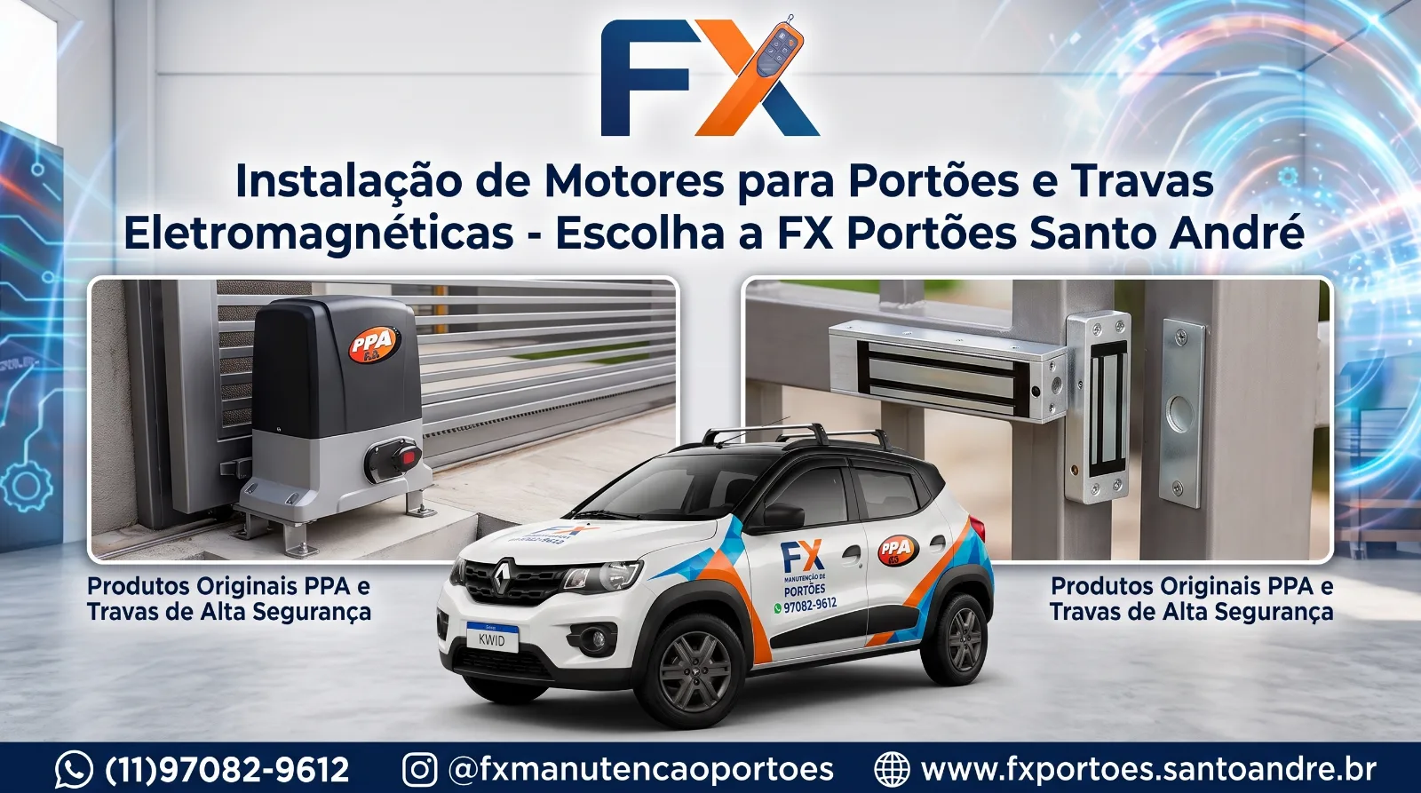 Por que investir na Instalação de Motores e Travas Eletromagnéticas com a FX Portões em Santo André?