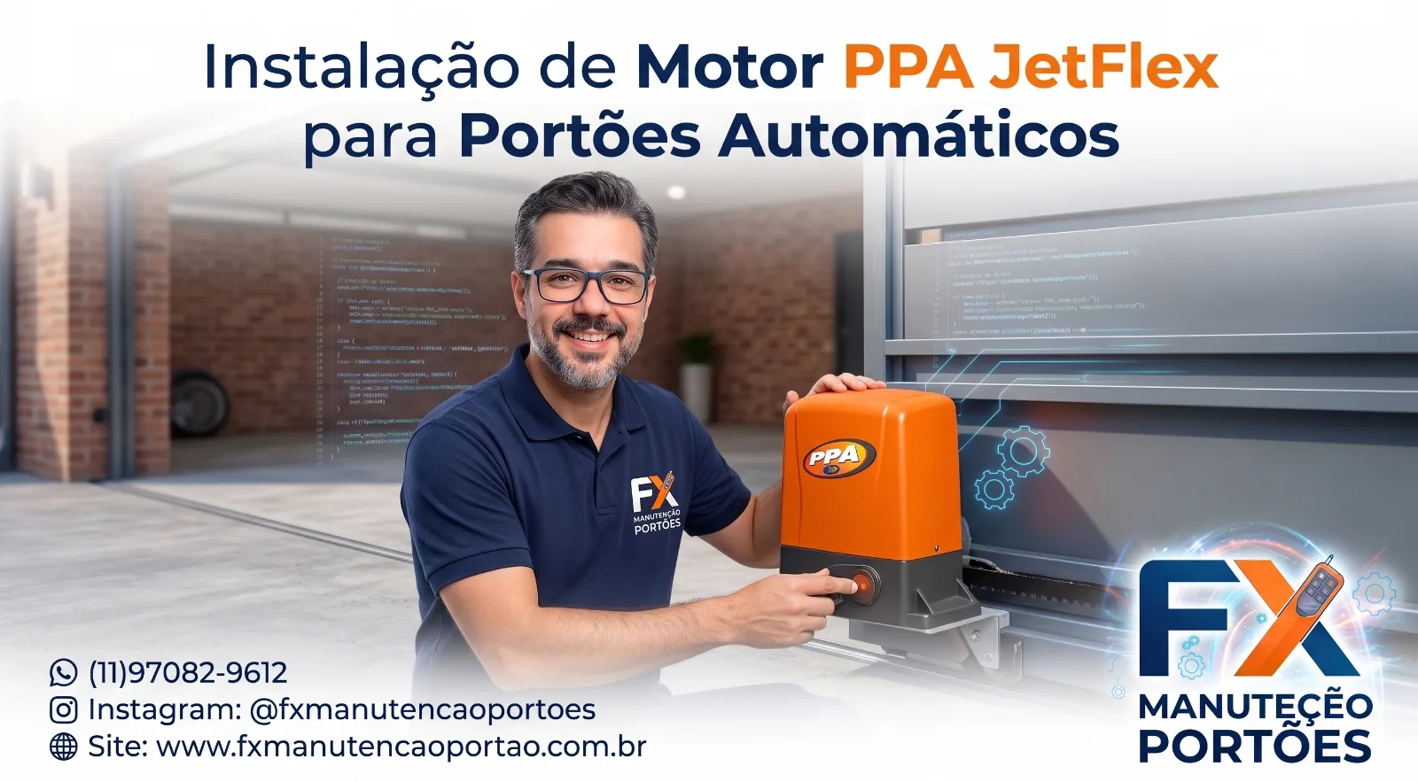 Instalação de Motor PPA JetFlex para Portões Automáticos: Mais Velocidade e Segurança