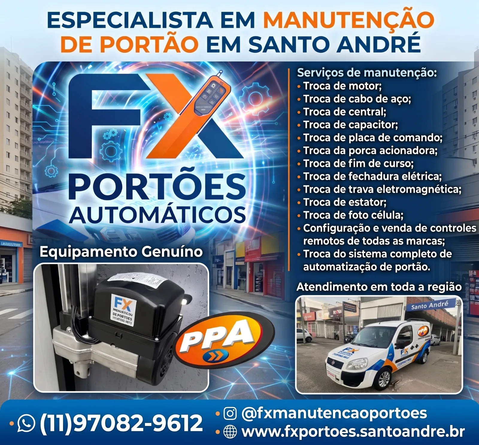 Especialista em Manutenção de Portões Automáticos em Santo André: Segurança, Agilidade e Peças Genuínas com a FX Portões