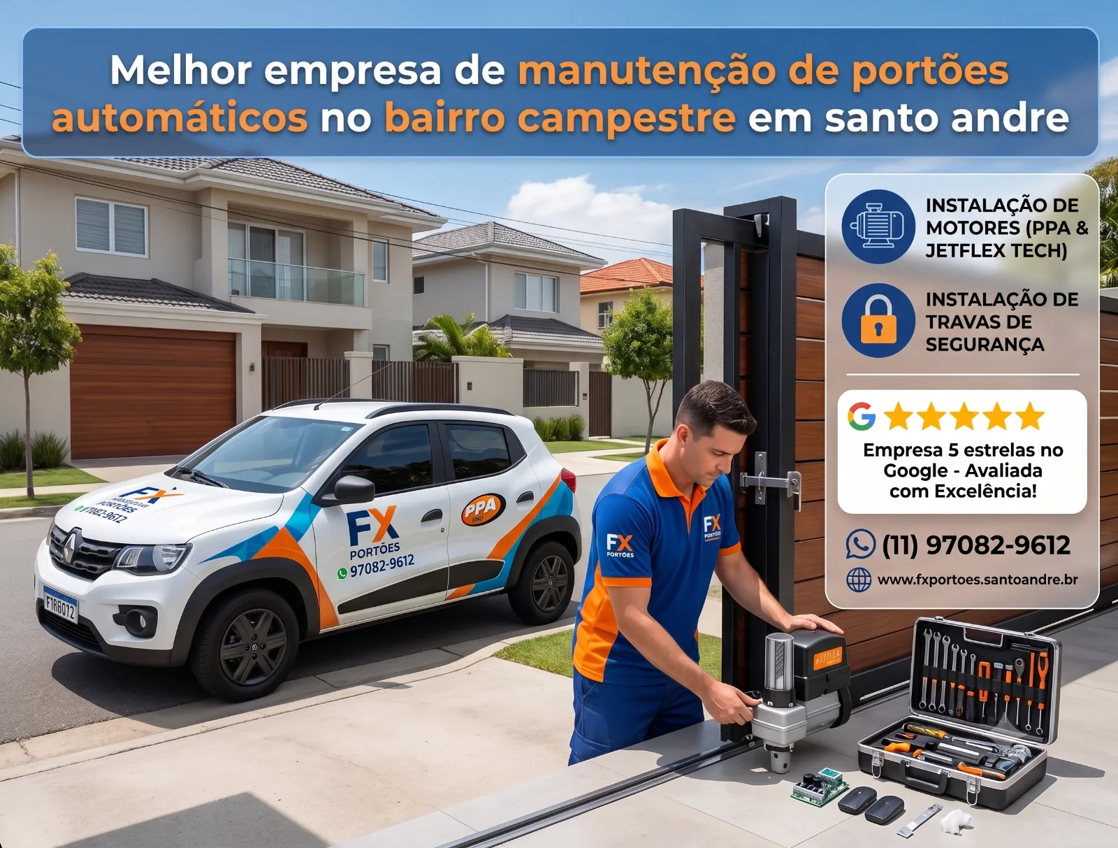 A Melhor Escolha em Manutenção de Portões Automáticos no Bairro Campestre, Santo André
