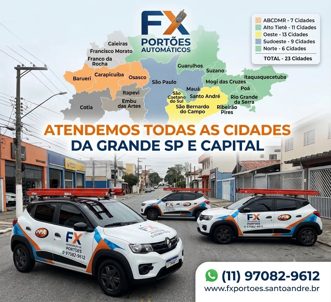 FX Manutenção de Portões: Estrutura, Agilidade e Ampla Cobertura em Toda a Grande São Paulo e Capital