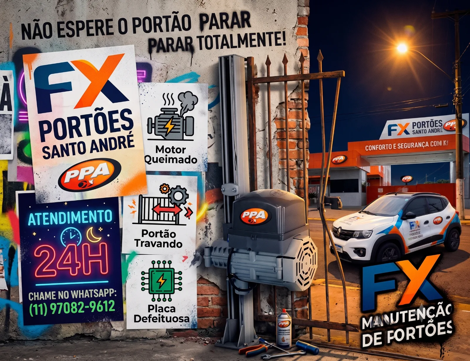 Não Deixe Seu Portão Automático Parar Totalmente: Manutenção Especializada com a FX Portões Santo André