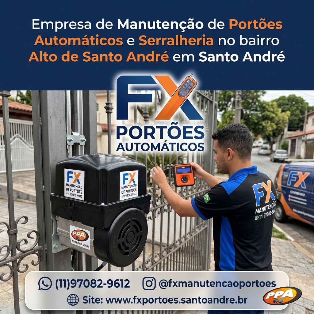 Manutenção de Portões Automáticos e Serralheria no Alto de Santo André: Segurança, Agilidade e Precisão Técnica