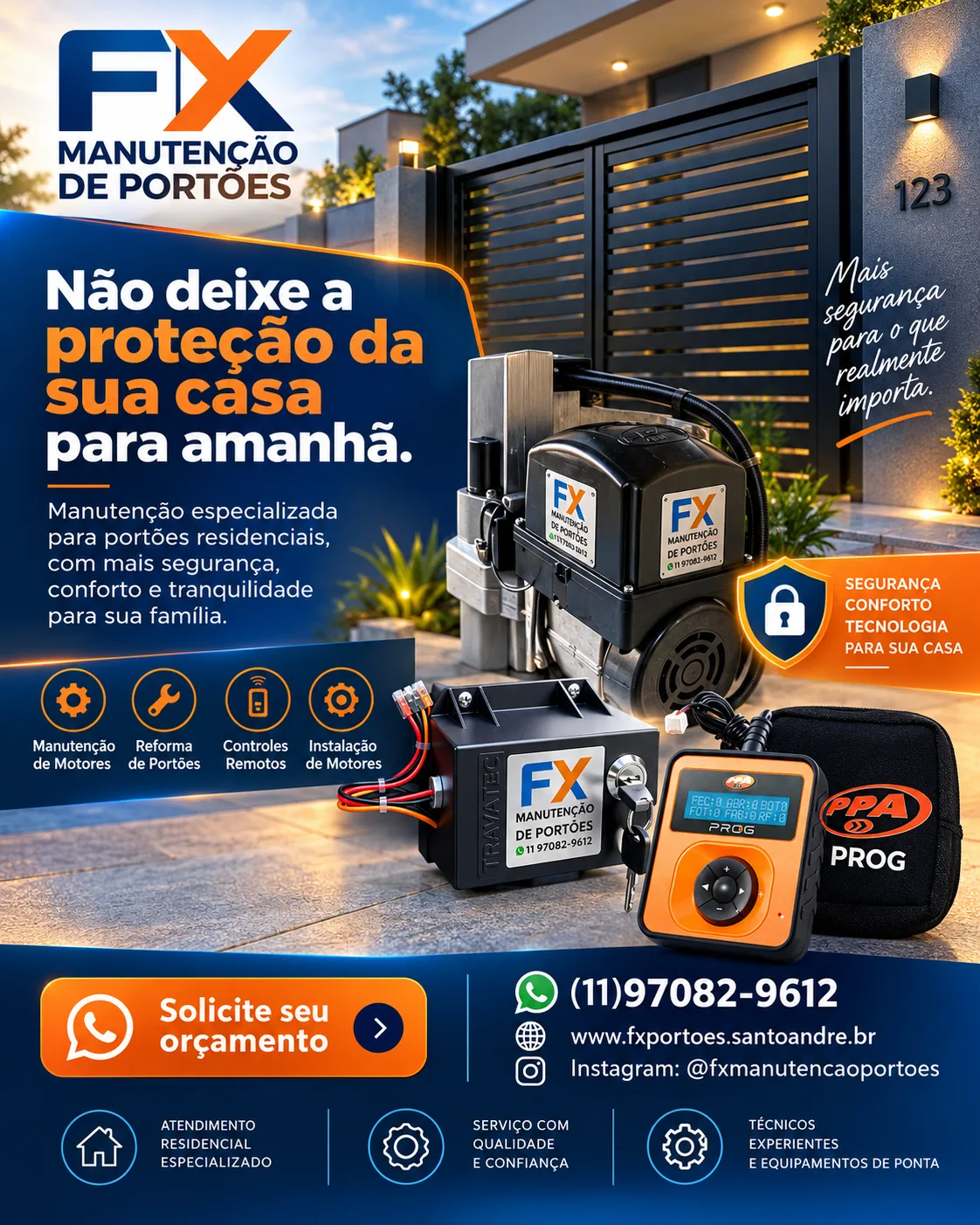 Não deixe a proteção da sua casa para amanhã: manutenção de portões automáticos é segurança