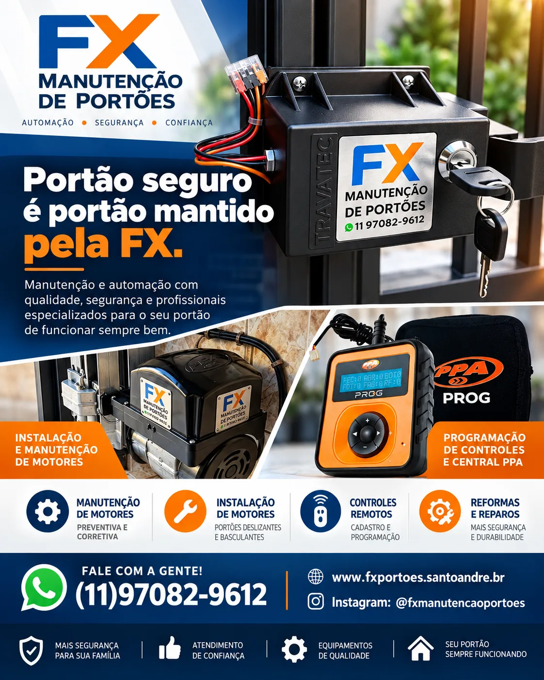 Portão Seguro é Portão Mantido pela FX: Manutenção e Automação de Portões