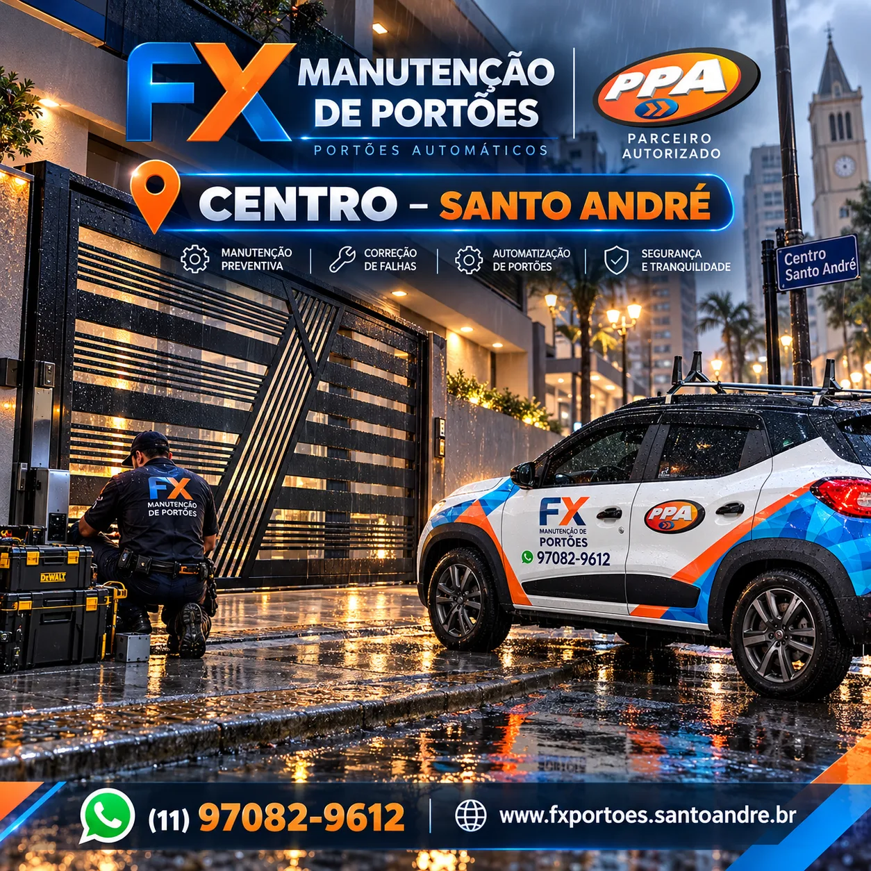 Manutenção de Portões Automáticos no Centro de Santo André: Segurança, Tecnologia e Atendimento Especializado com a FX - 1