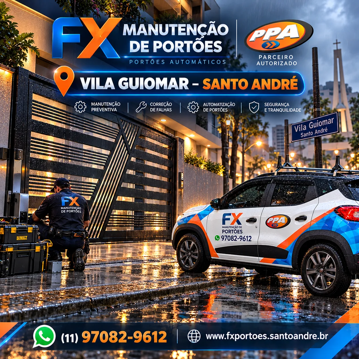 Manutenção de Portões na Vila Guiomar em Santo André: Segurança e Tecnologia com a FX Portões