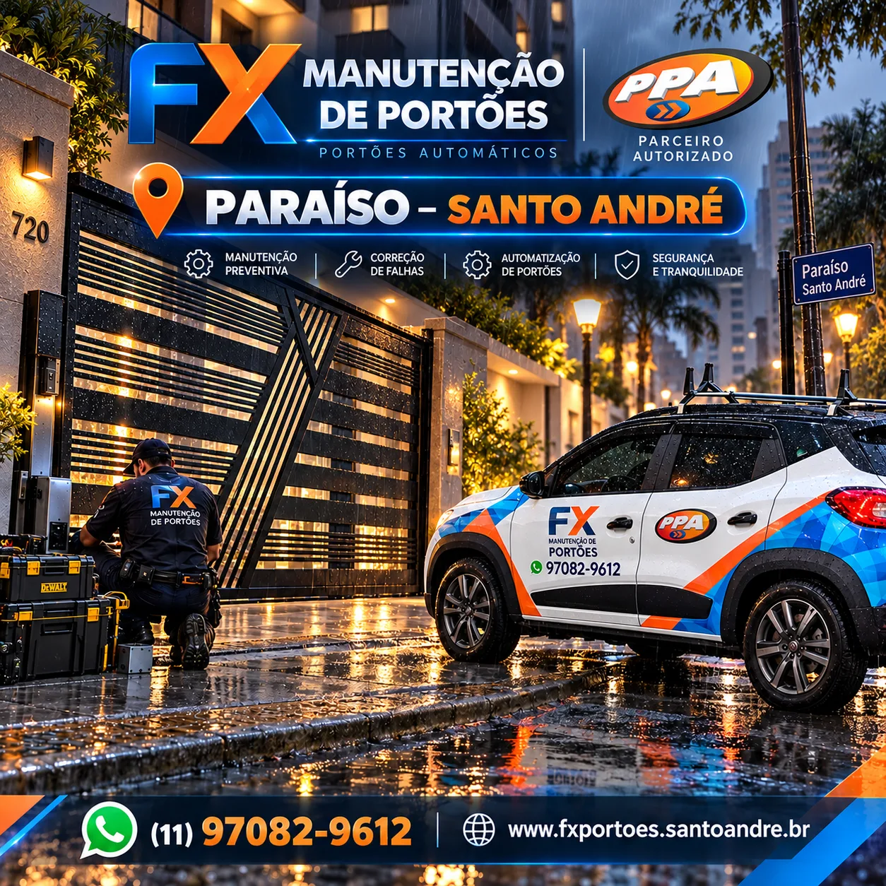 Manutenção de Portões no Bairro Paraíso em Santo André: Instalação de Motores PPA e Conserto Especializado