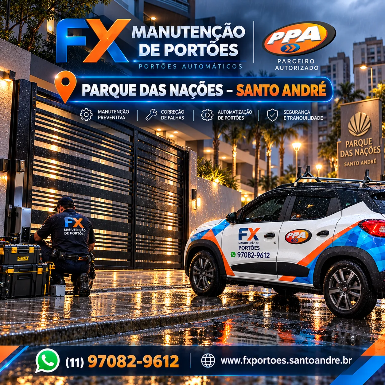 Manutenção de Portões no Parque das Nações em Santo André: Tecnologia, Segurança e Motores PPA