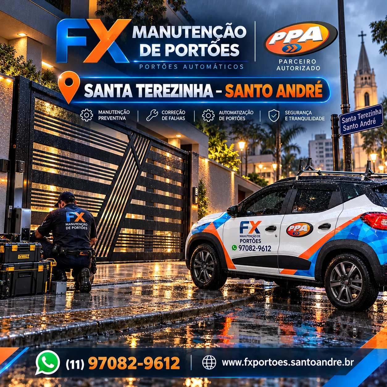 Manutenção de Portões em Santa Terezinha, Santo André: Conserto de Motores PPA e Atendimento Especializado