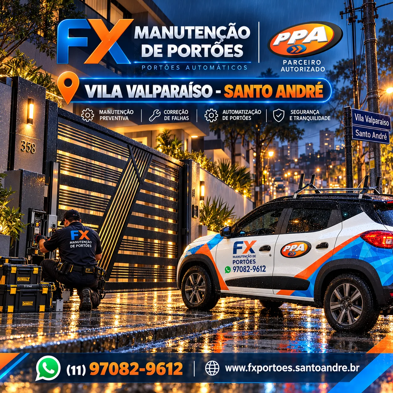 Manutenção de Portões na Vila Valparaíso em Santo André: Especialistas em Motores PPA e Automatização