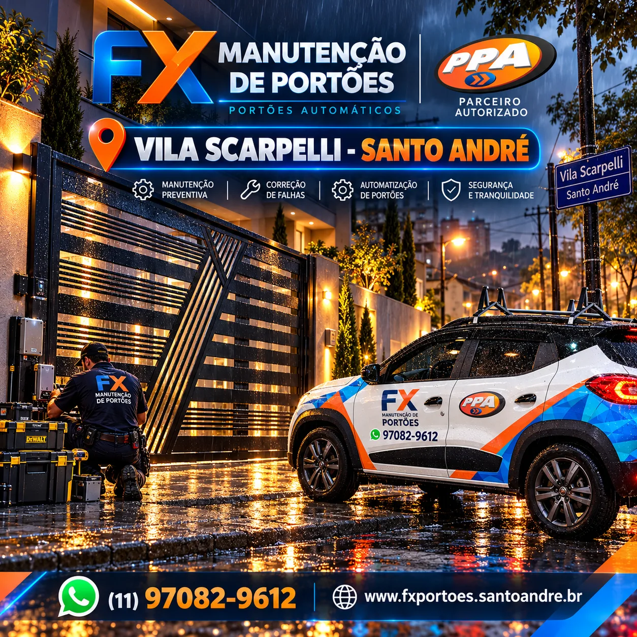 Manutenção de Portões na Vila Scarpelli em Santo André: Instalação de Motores PPA e Reparos Especializados