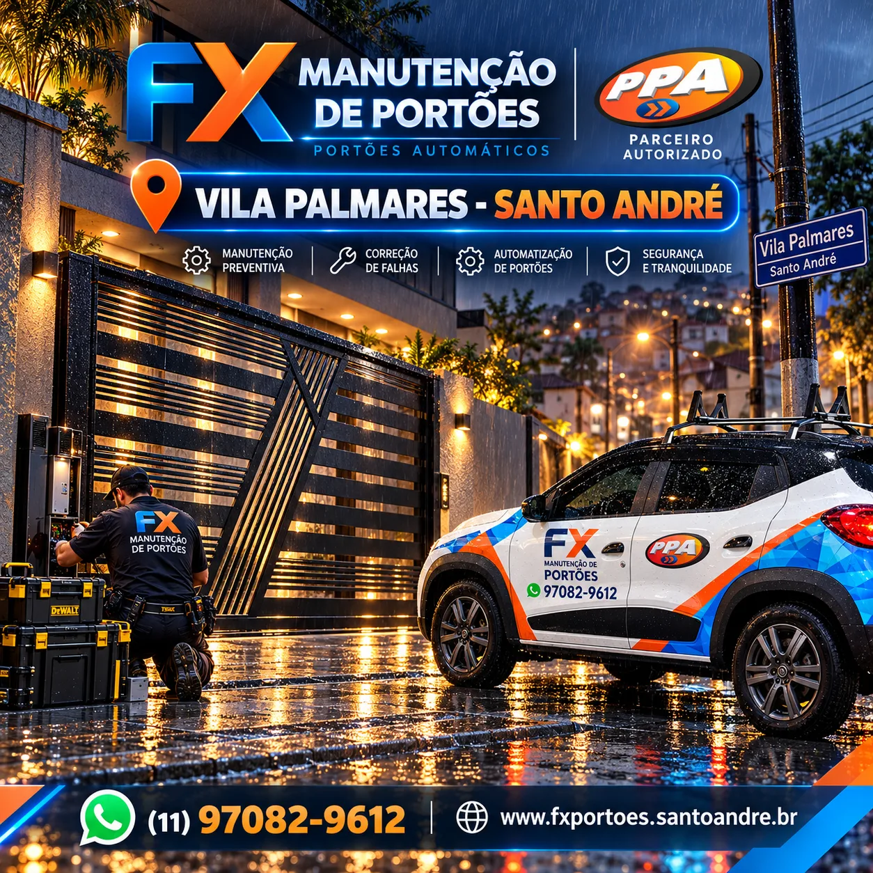 Manutenção de Portões na Vila Palmares em Santo André: Conserto de Motores e Segurança para Seu Imóvel