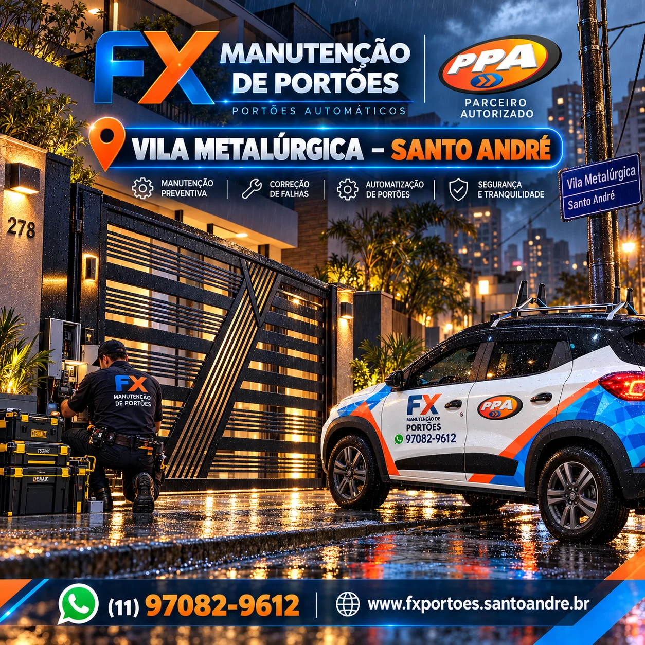 Manutenção de Portões na Vila Metalúrgica em Santo André: Motores PPA, Conserto e Revisão Preventiva