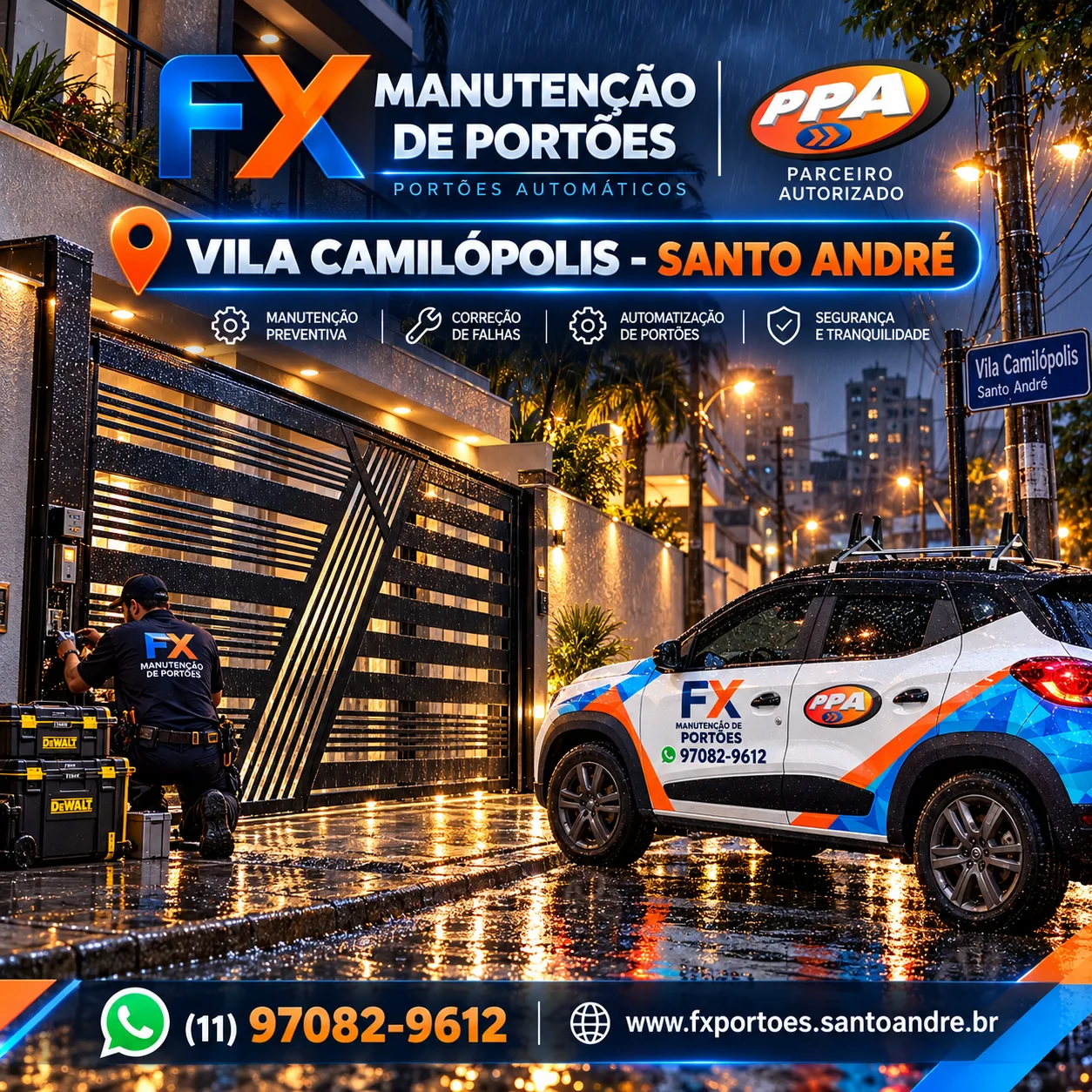 Manutenção de Portões na Vila Camilópolis em Santo André: Instalação de Motores PPA e Conserto Especializado
