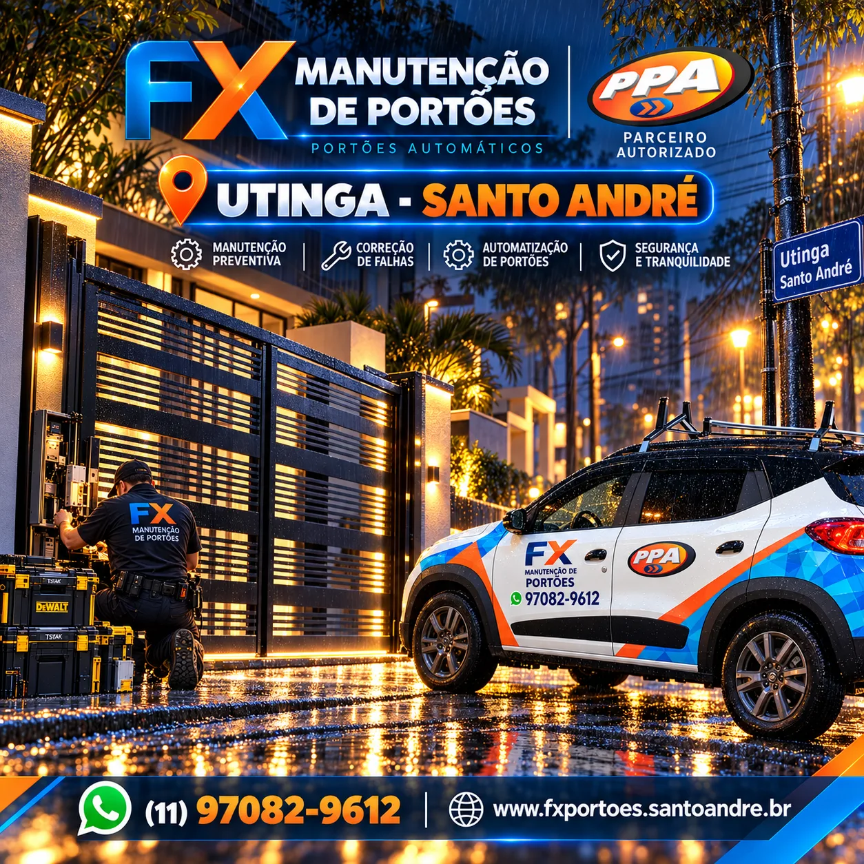 Conserto e Manutenção de Portões Automáticos em Utinga, Santo André