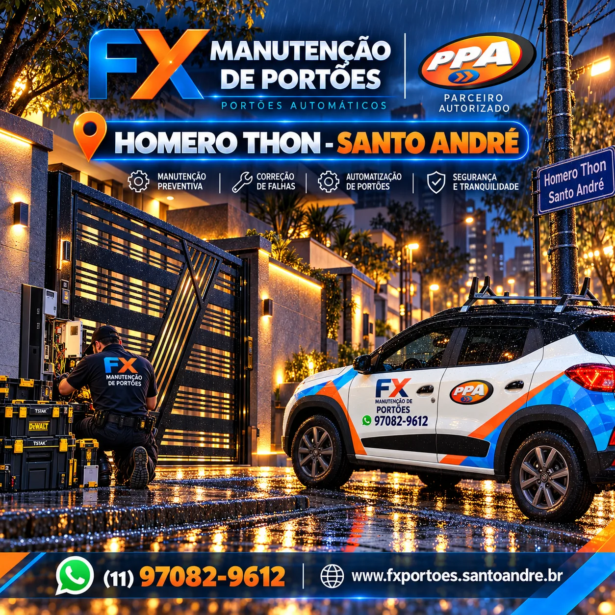 Manutenção de Motores e Portões Automáticos no Homero Thon em Santo André