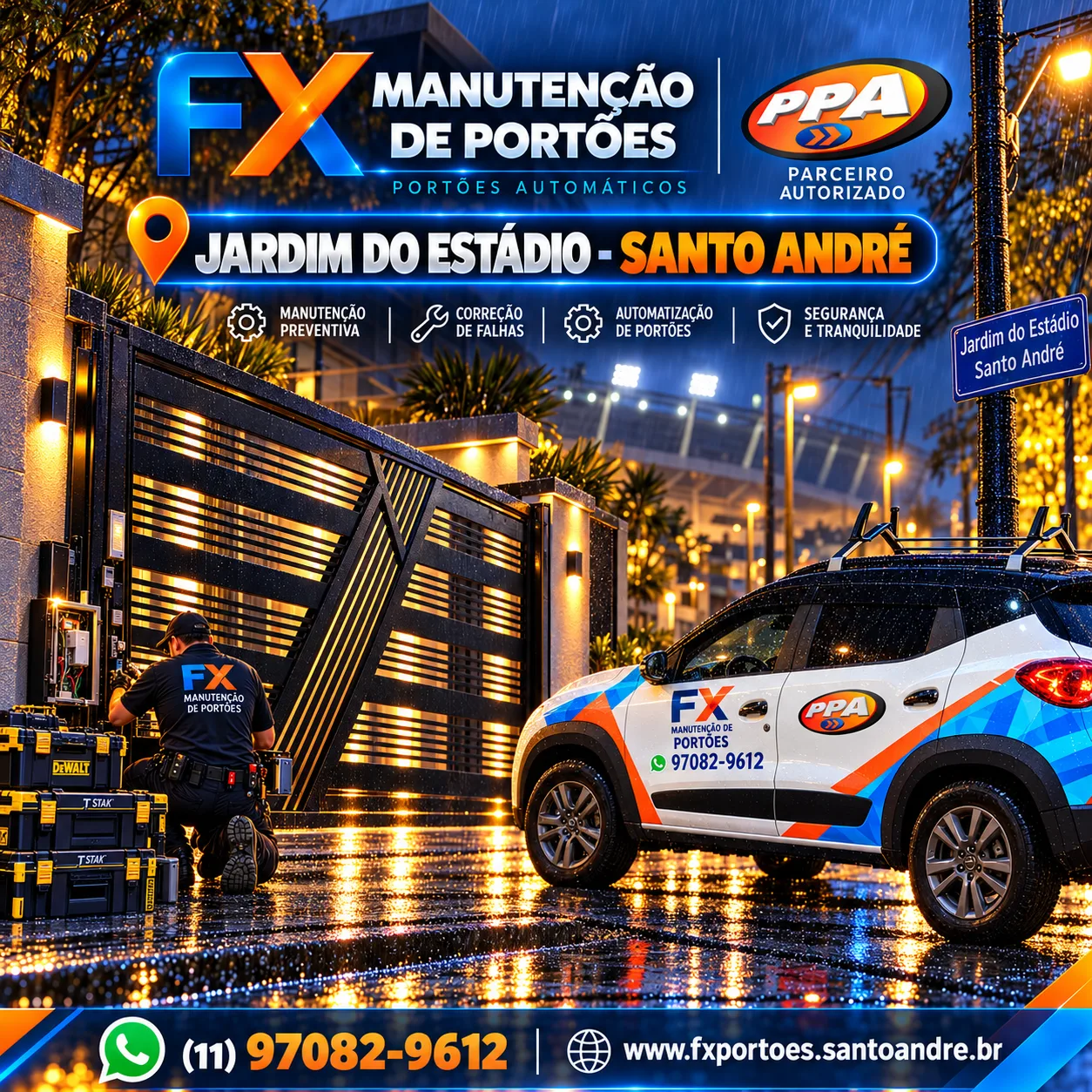 Manutenção de Portões Automáticos no Jardim do Estádio em Santo André