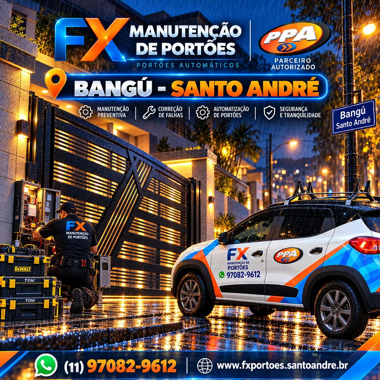 Manutenção de Portões Basculantes no Bangú em Santo André: Troca de Cabos de Aço e Motores PPA