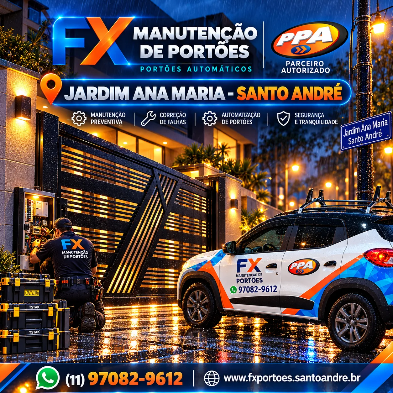 Manutenção de Portões no Jardim Ana Maria em Santo André: Mais Segurança para Residências e Condomínios