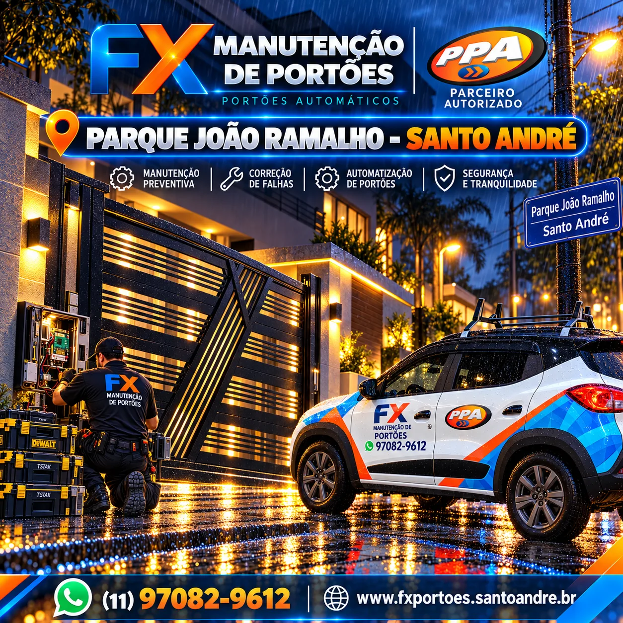 Manutenção de Portões no Parque João Ramalho em Santo André: Conserto de Motores PPA e Revisão Preventiva