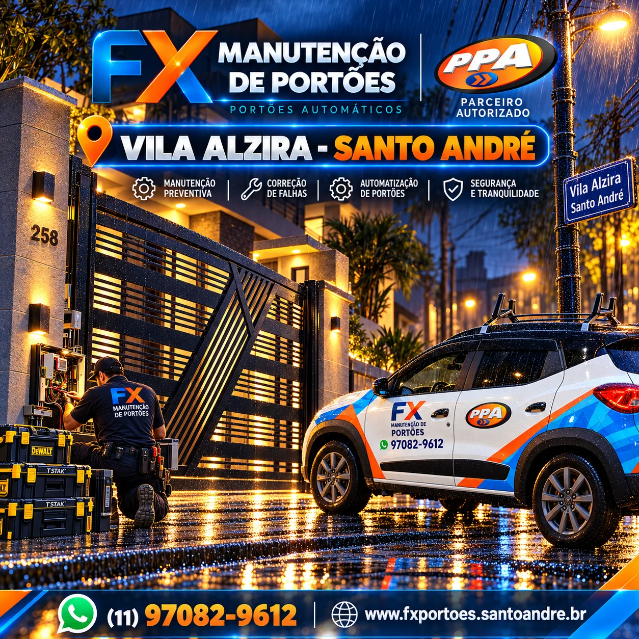 Manutenção de Portões na Vila Alzira em Santo André: Instalação de Motores PPA, Conserto e Segurança