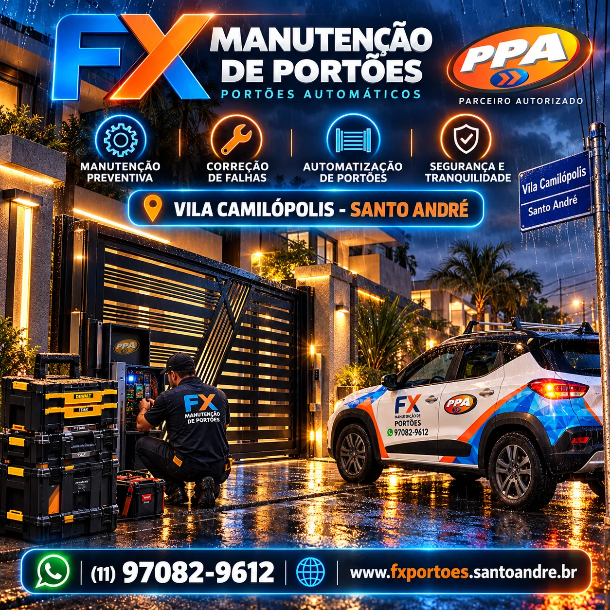 Manutenção de Portões na Vila Camilópolis em Santo André: Conserto de Motores PPA e Atendimento Especializado