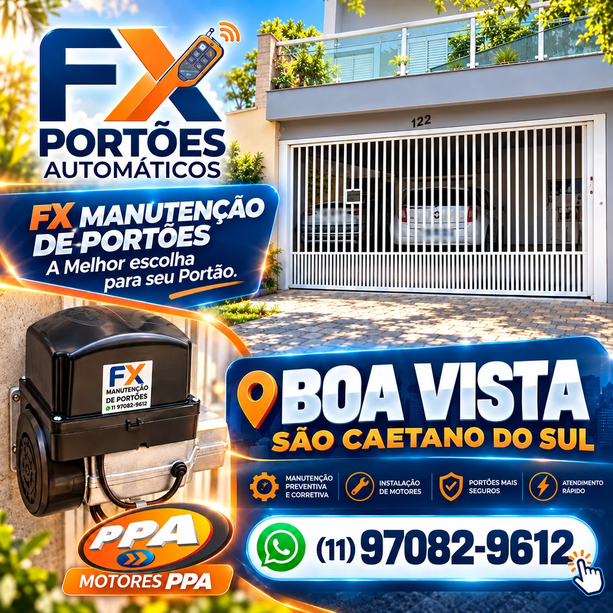 Conserto e Manutenção de Portões no Bairro Boa Vista em São Caetano do Sul