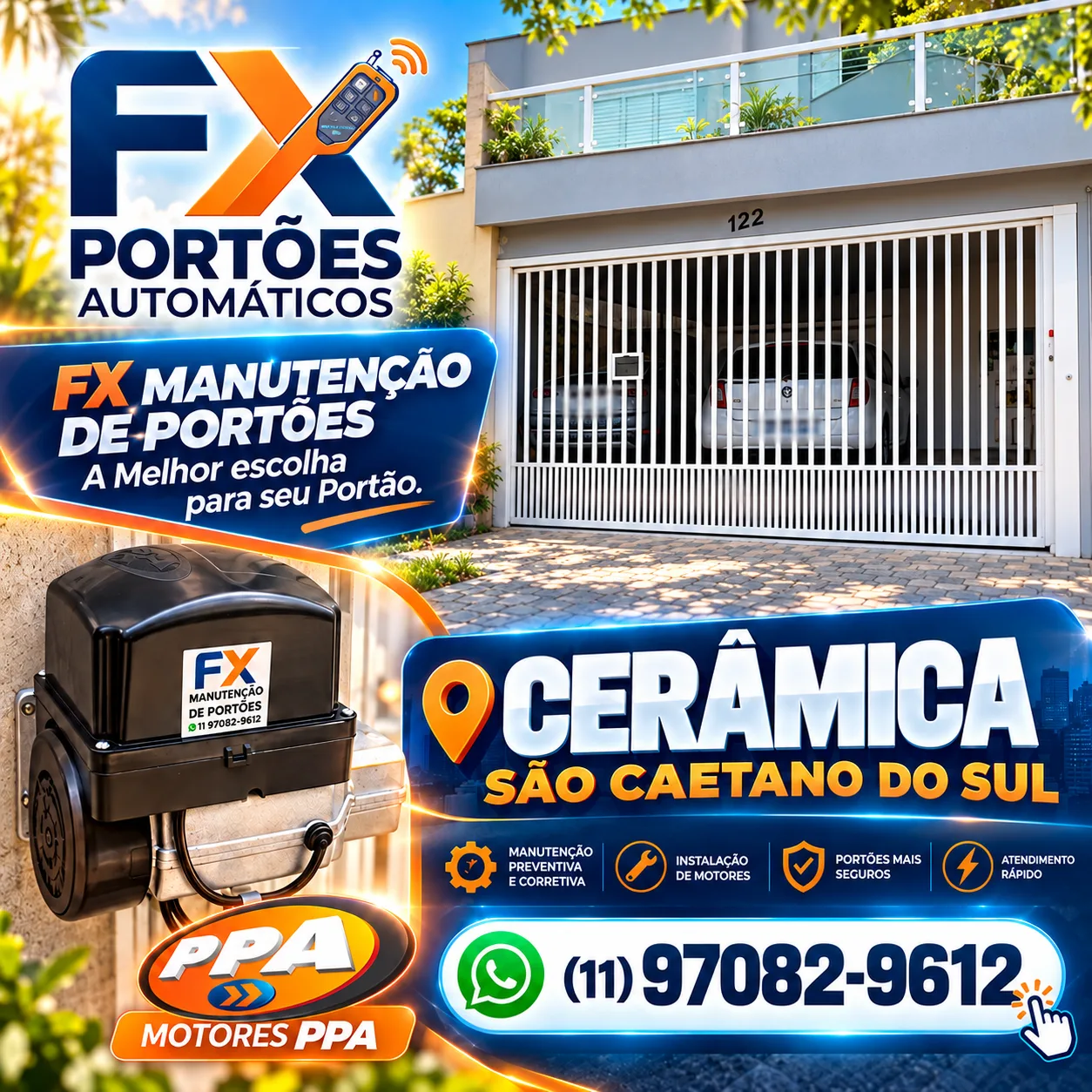 Instalação de Motores PPA JetFlex no Bairro Cerâmica em São Caetano do Sul