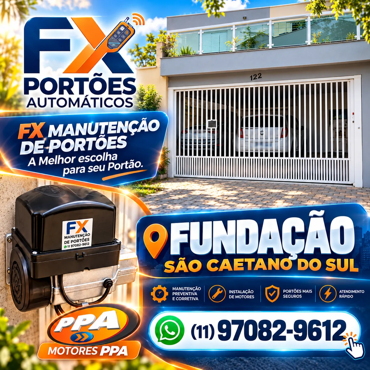 Manutenção Preventiva de Portões Automáticos no Bairro Fundação em São Caetano do Sul