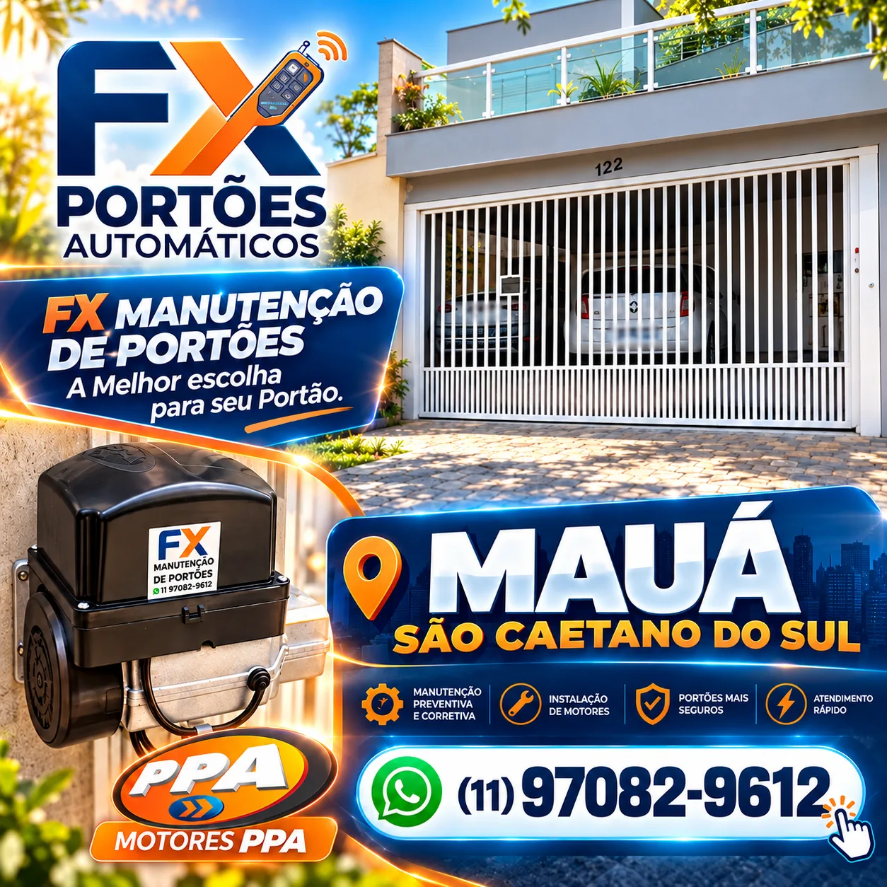 Conserto de Portões Automáticos no Bairro Mauá em São Caetano do Sul