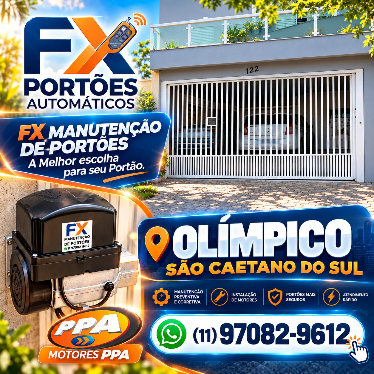 Portão Automático Travou no Bairro Olímpico? Conte com a FX Manutenção de Portões