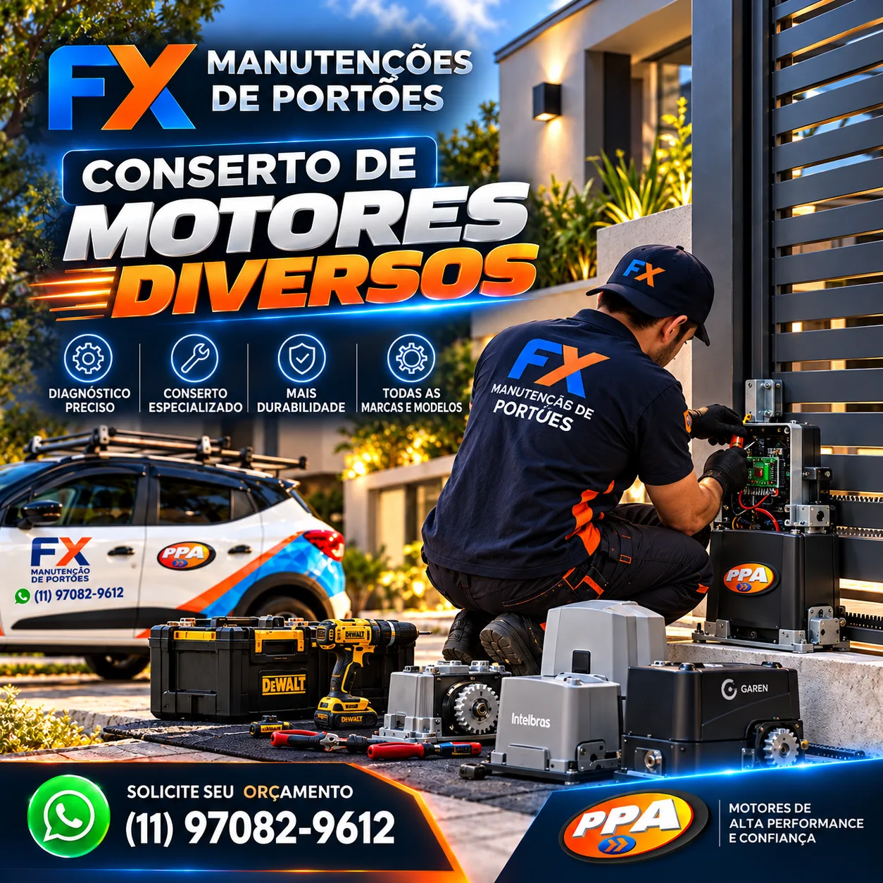 Conserto de Motores de Portões Automáticos no ABC Paulista | FX Manutenção de Portões