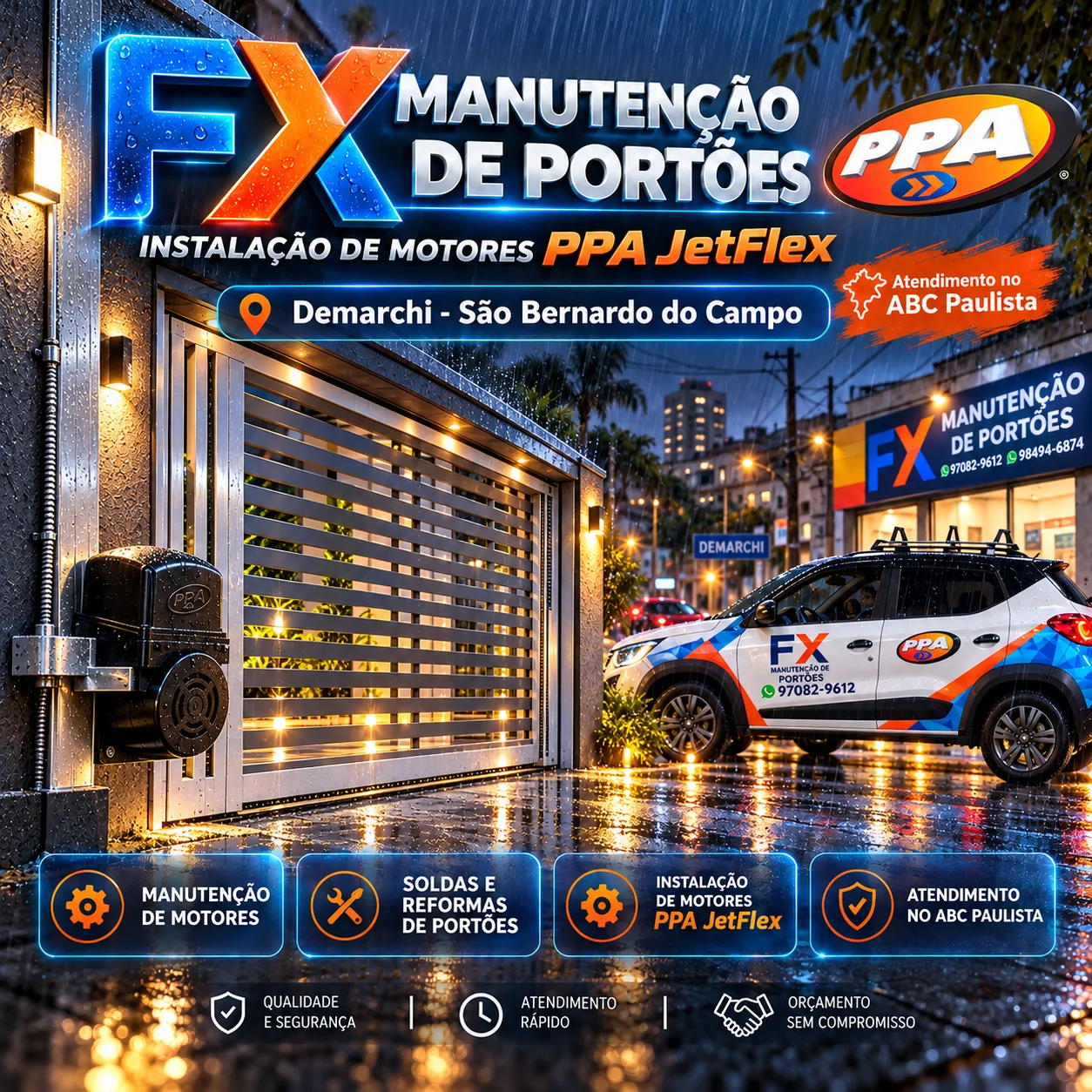 Instalação de Motores PPA JetFlex no Demarchi – Mais Tecnologia para Seu Portão Automático