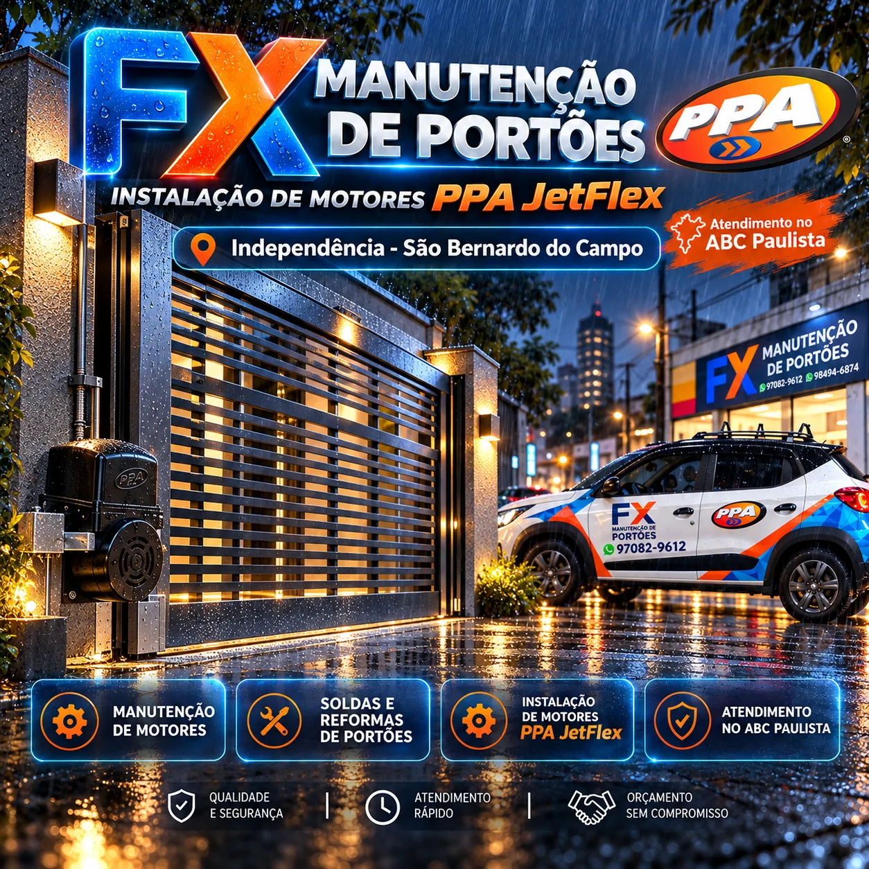 Manutenção de Portões Automáticos no Bairro Independência – São Bernardo do Campo | FX Portões
