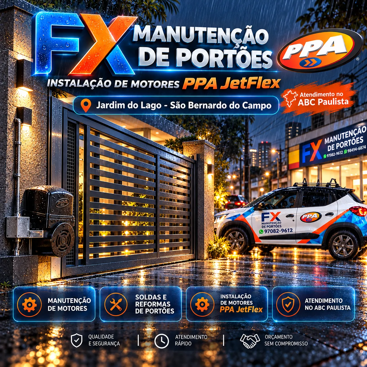 Manutenção de Portões no Jardim do Lago – Proteção Contra Chuvas e Problemas Elétricos | FX Portões