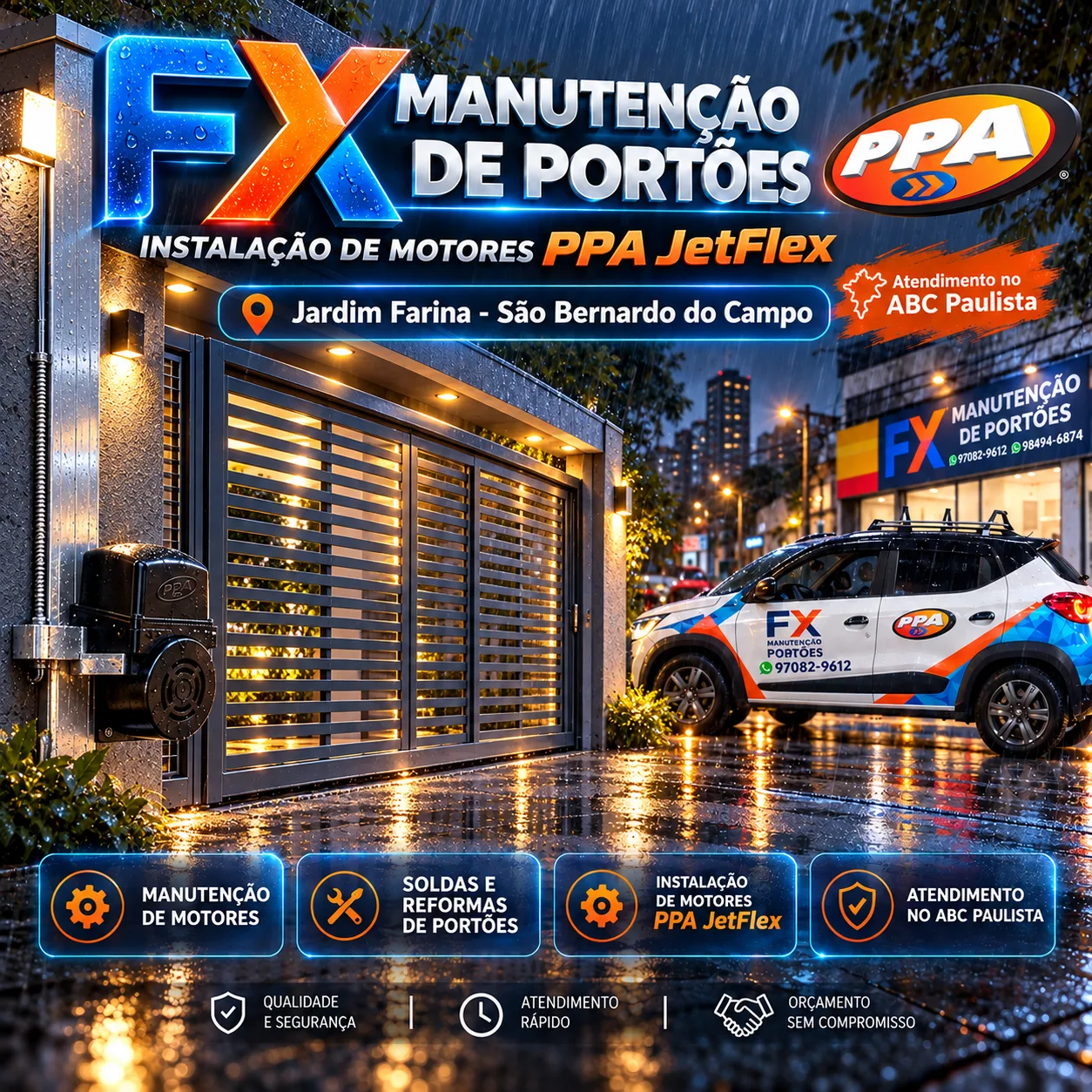 Conserto e Reforma de Portões no Jardim Farina – FX Manutenção de Portões e Motores PPA