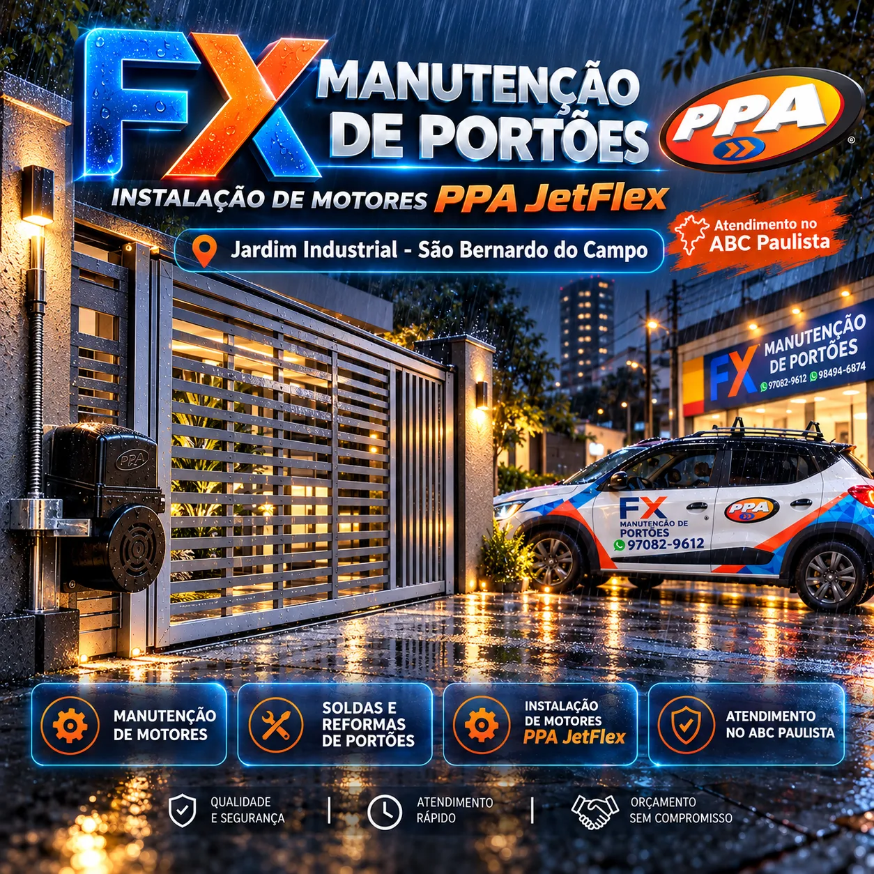 Manutenção de Portões Automáticos no Jardim Industrial – Soluções para Empresas e Residências | FX Portões
