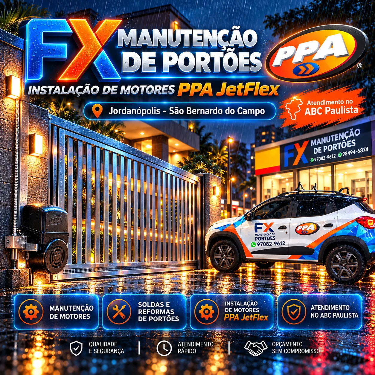 Instalação e Manutenção de Portões em Jordanópolis, São Bernardo do Campo: Motores PPA JetFlex